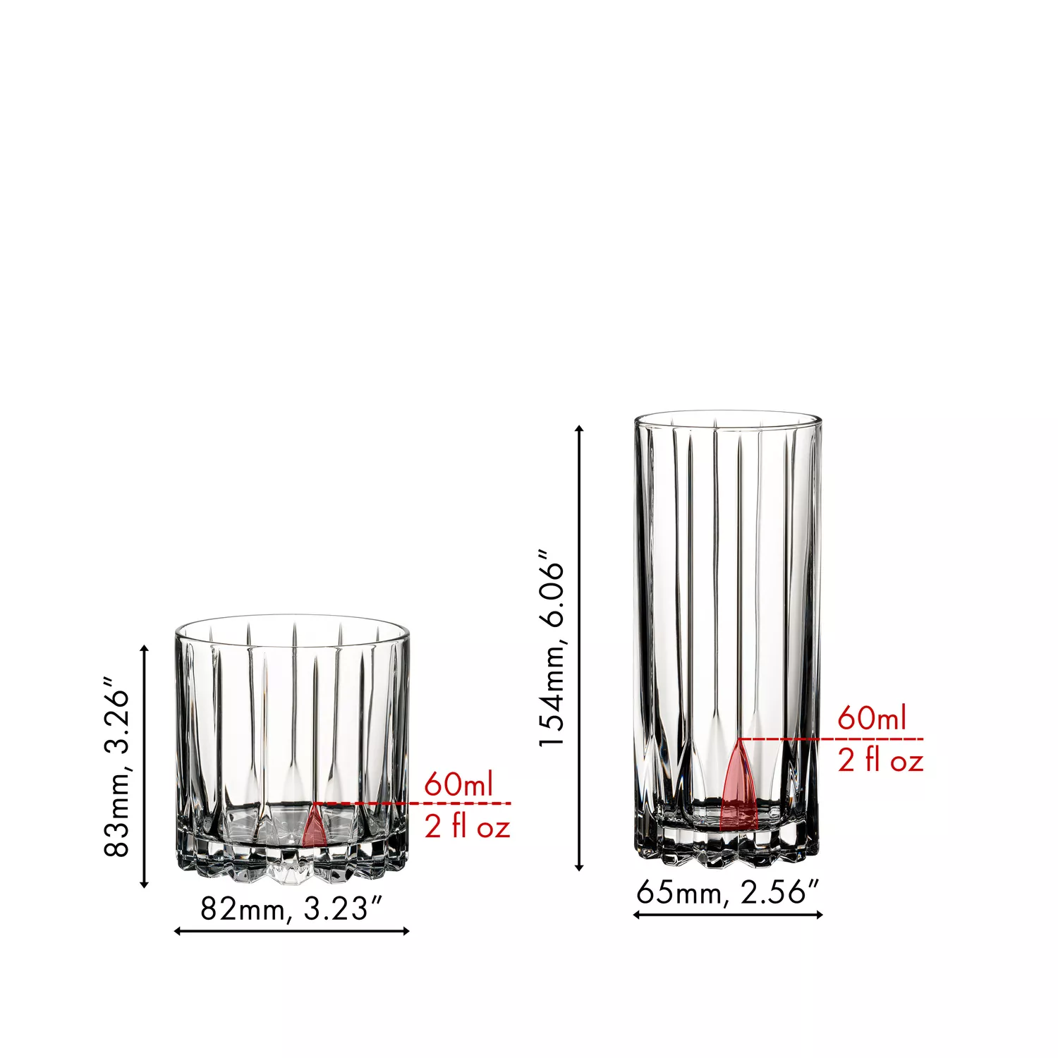 RIEDEL Drink Specific Glassware Rocks & Highball Glasses, Set of 8