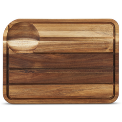 Cole & Mason Berden Acacia Carving Board The grooves channels the meat or fruit juice to the well; great design