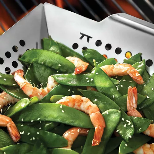 Stainless Steel Grill Wok, 12&#34; x 12&#34;