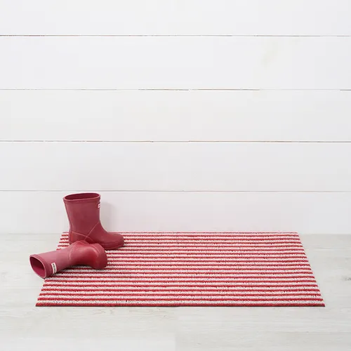 Chilewich Breton Stripe Shag Rug, Candy