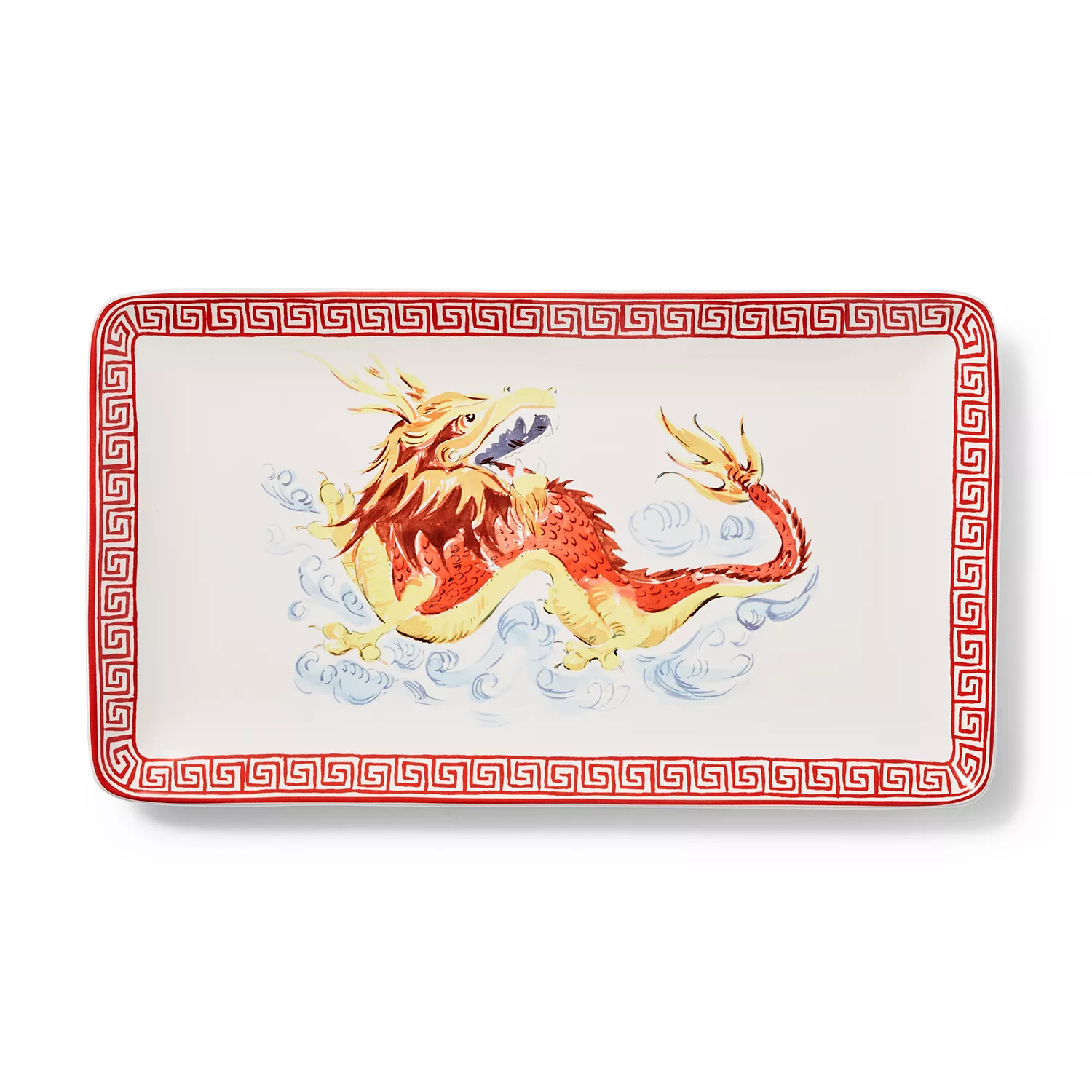 Lunar Rectangular Large Serving Platter - Dragon