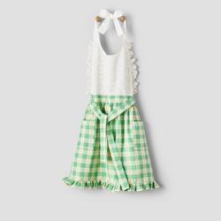 Sur La Table Floral Gingham Apron