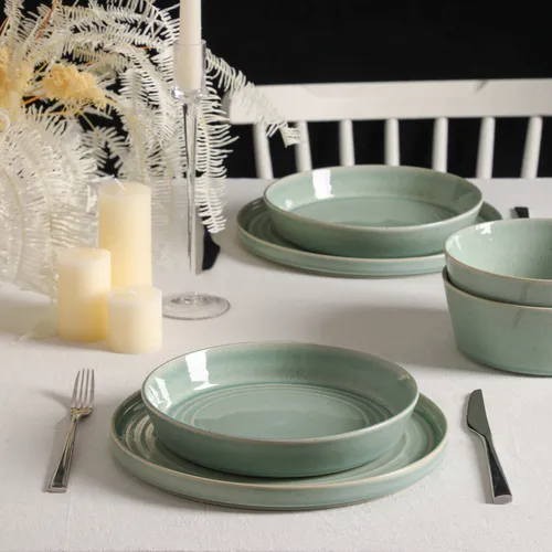 Stone Lain Claire Stoneware 12-Piece Dinnerware Set