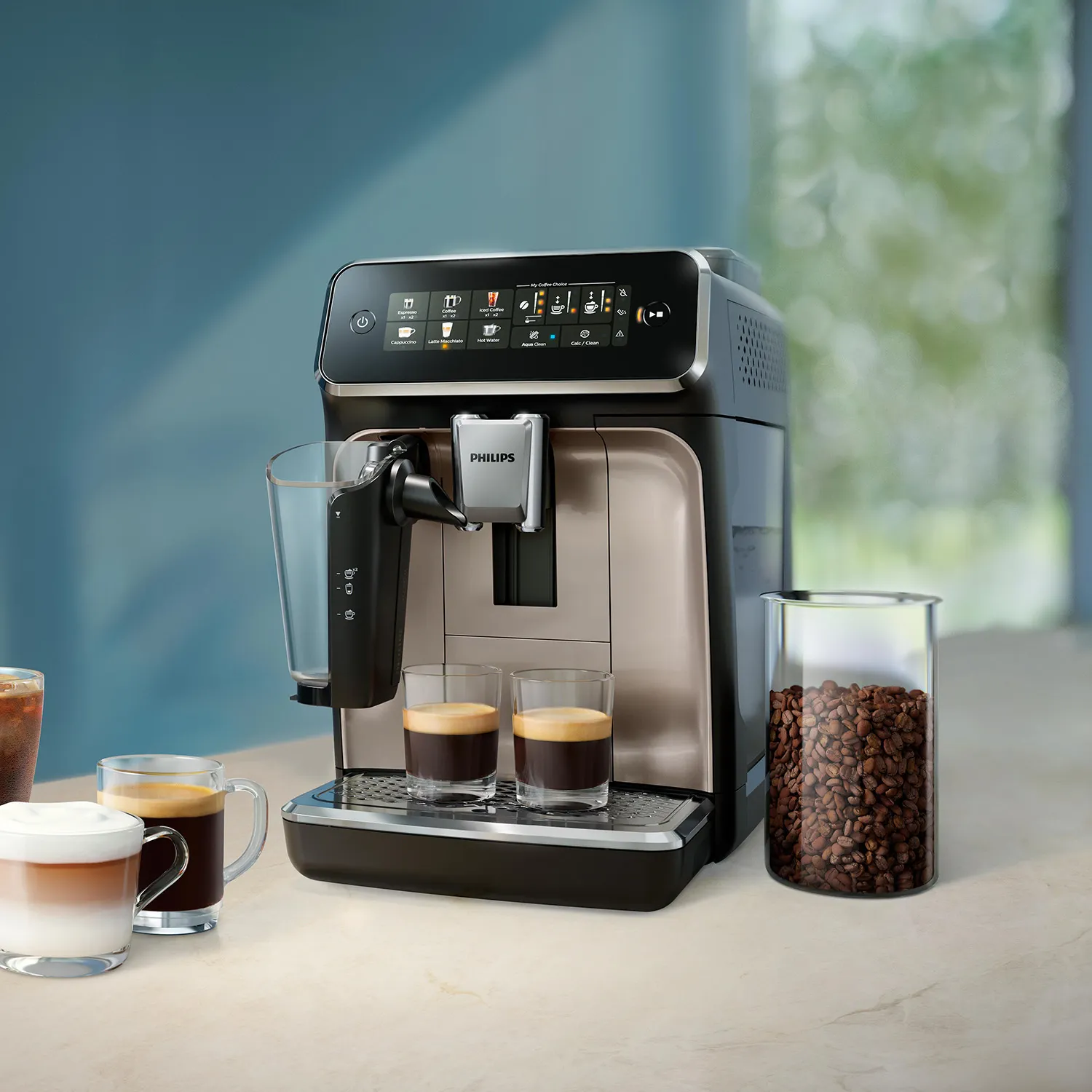 Coffee machine with automatic milk frother best sale