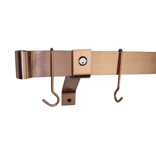 Enclume Brushed Copper Rolled End Wall Racks