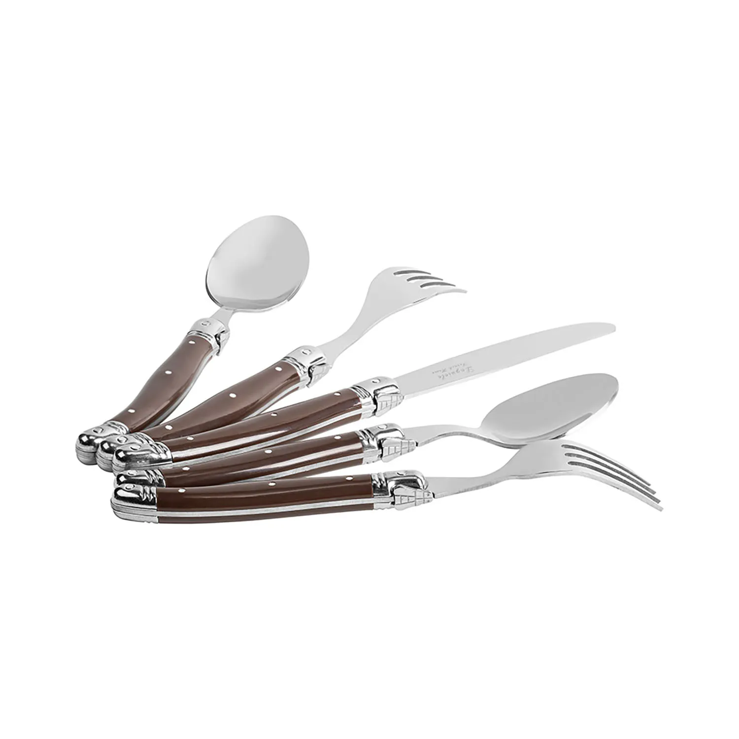 French Home Laguiole Stainless Steel Flatware, 20-Piece Set