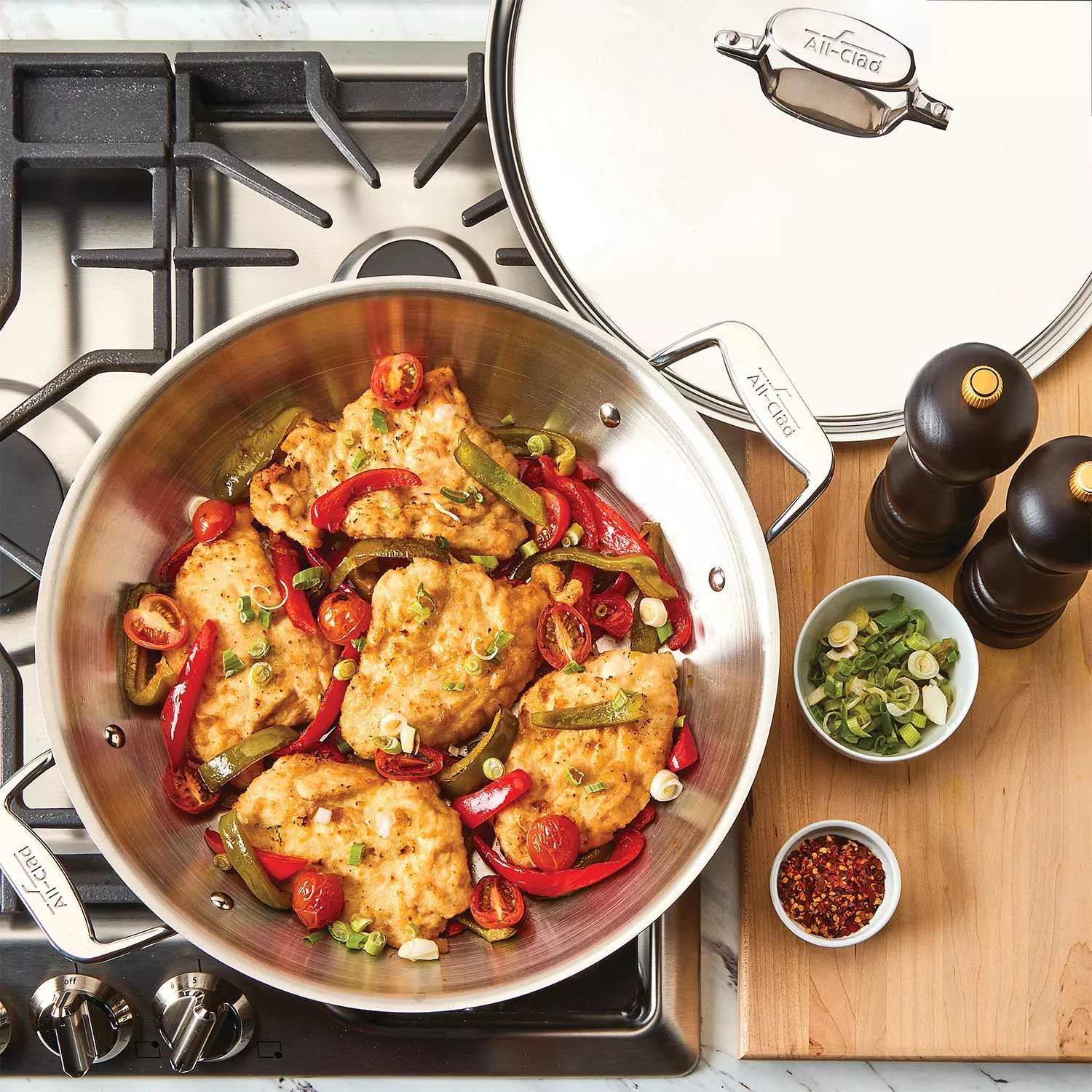 All-Clad D5 Brushed Stainless Steel Universal Pan, 4.5 qt.