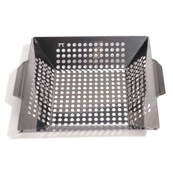 Stainless Steel Grill Wok, 12" x 12"