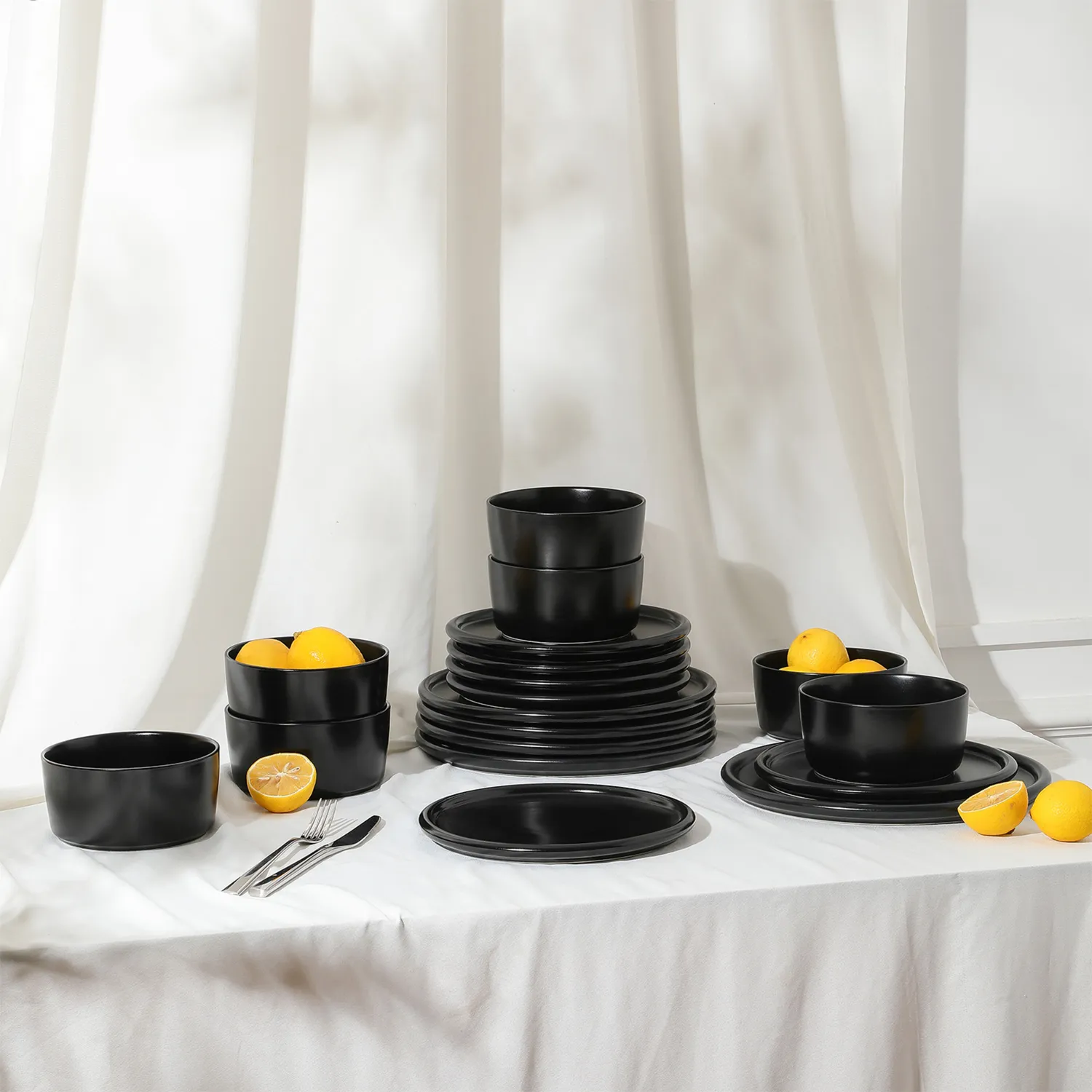 Stone Lain Eden Stoneware 12-Piece Dinnerware Set