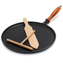 Staub Cast Iron Crêpe Set Raves about how wonderful it is, every time we talk