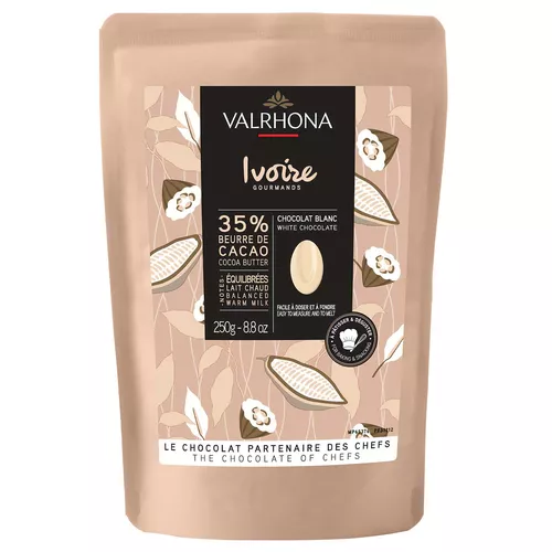 Valrhona &#x2122; Ivoire Baking Chocolate, 35% Cacao Butter