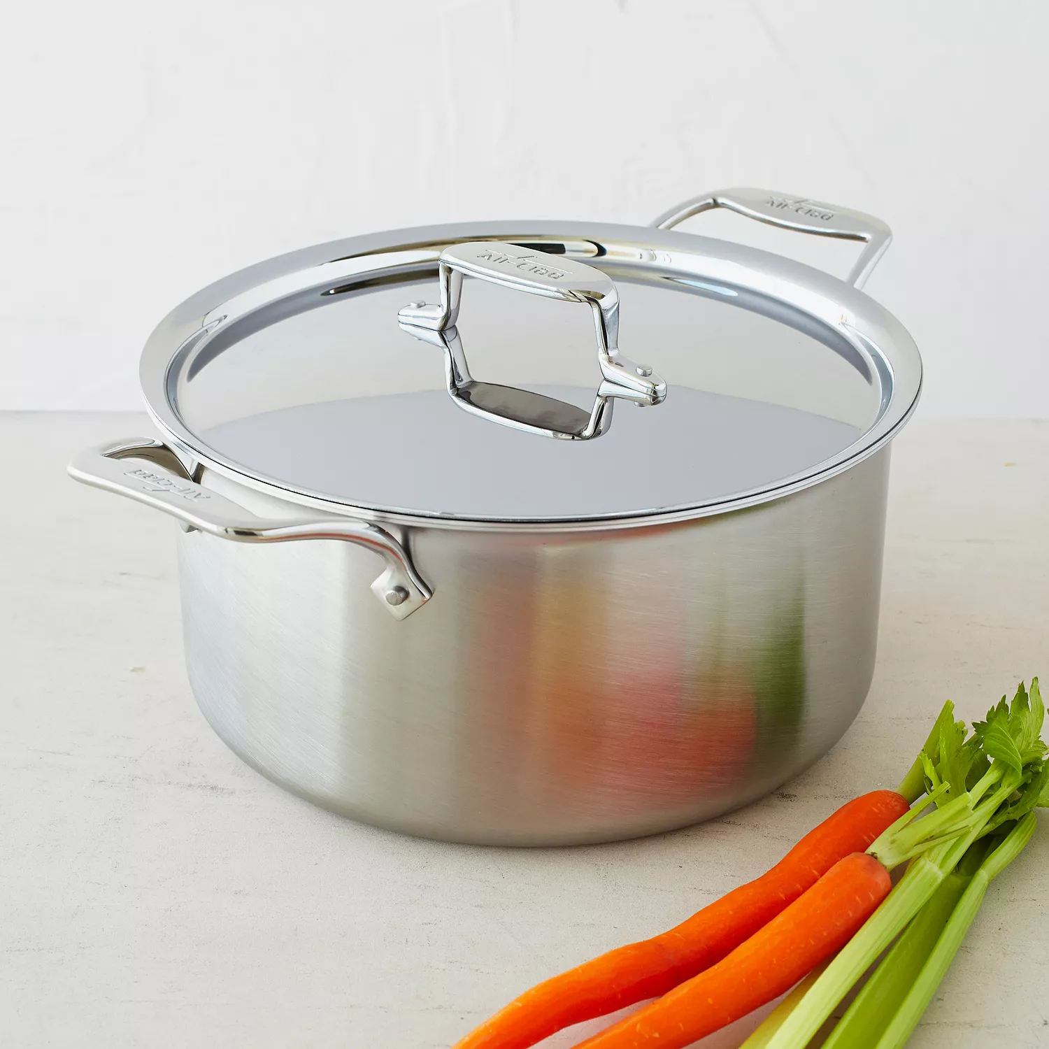 All-Clad D5 Brushed 5-ply Bonded 12 qt Stock Pot with Lid & SS spatula
