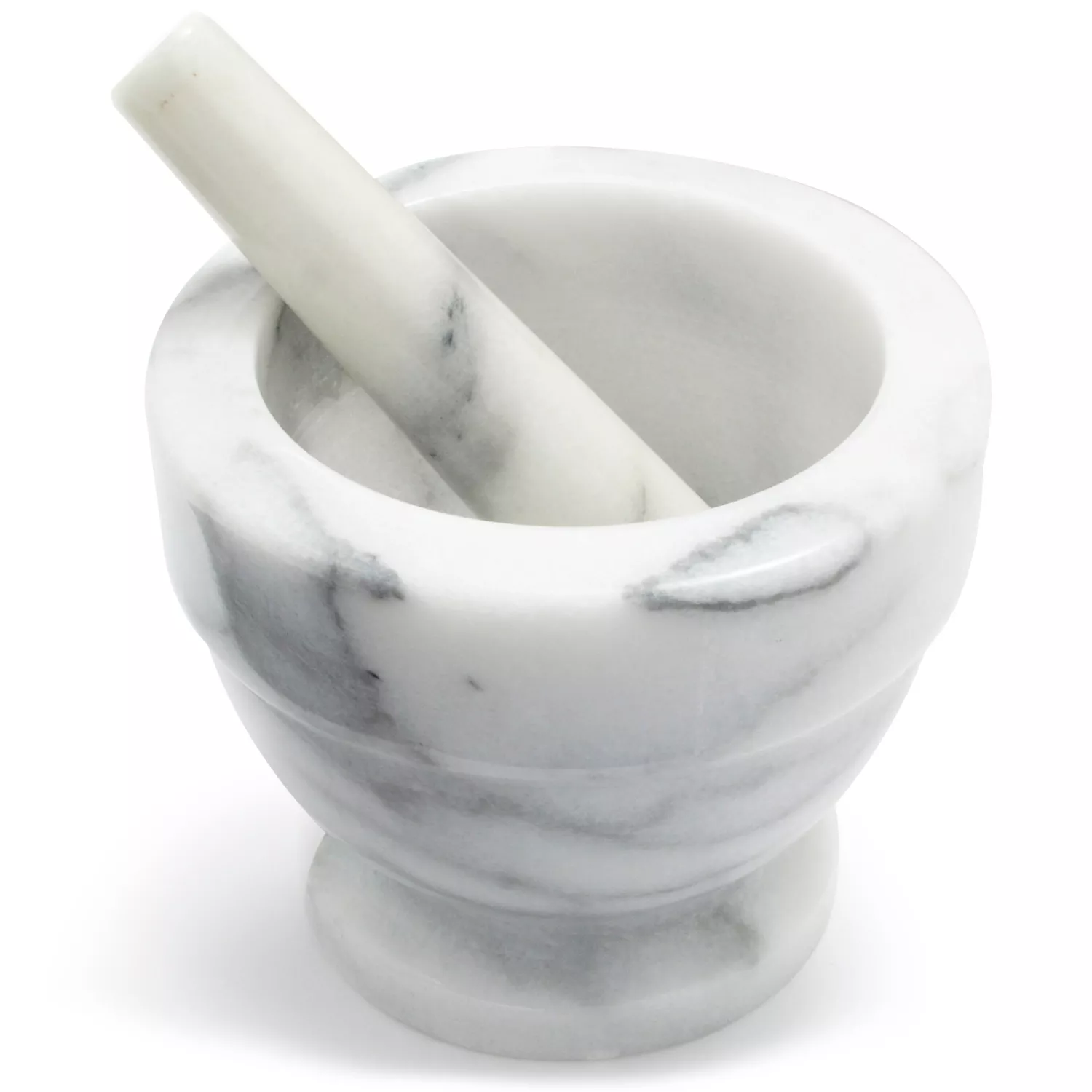 Sur La Table White Marble Mortar and Pestle in White