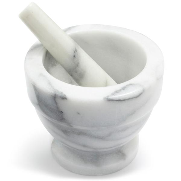 Sur La Table White Marble Mortar and Pestle in White