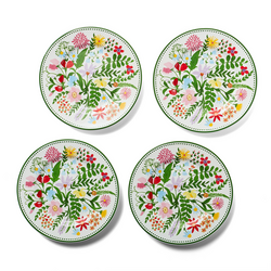 Sur La Table Fleur Appetizer Plates, Set of 4