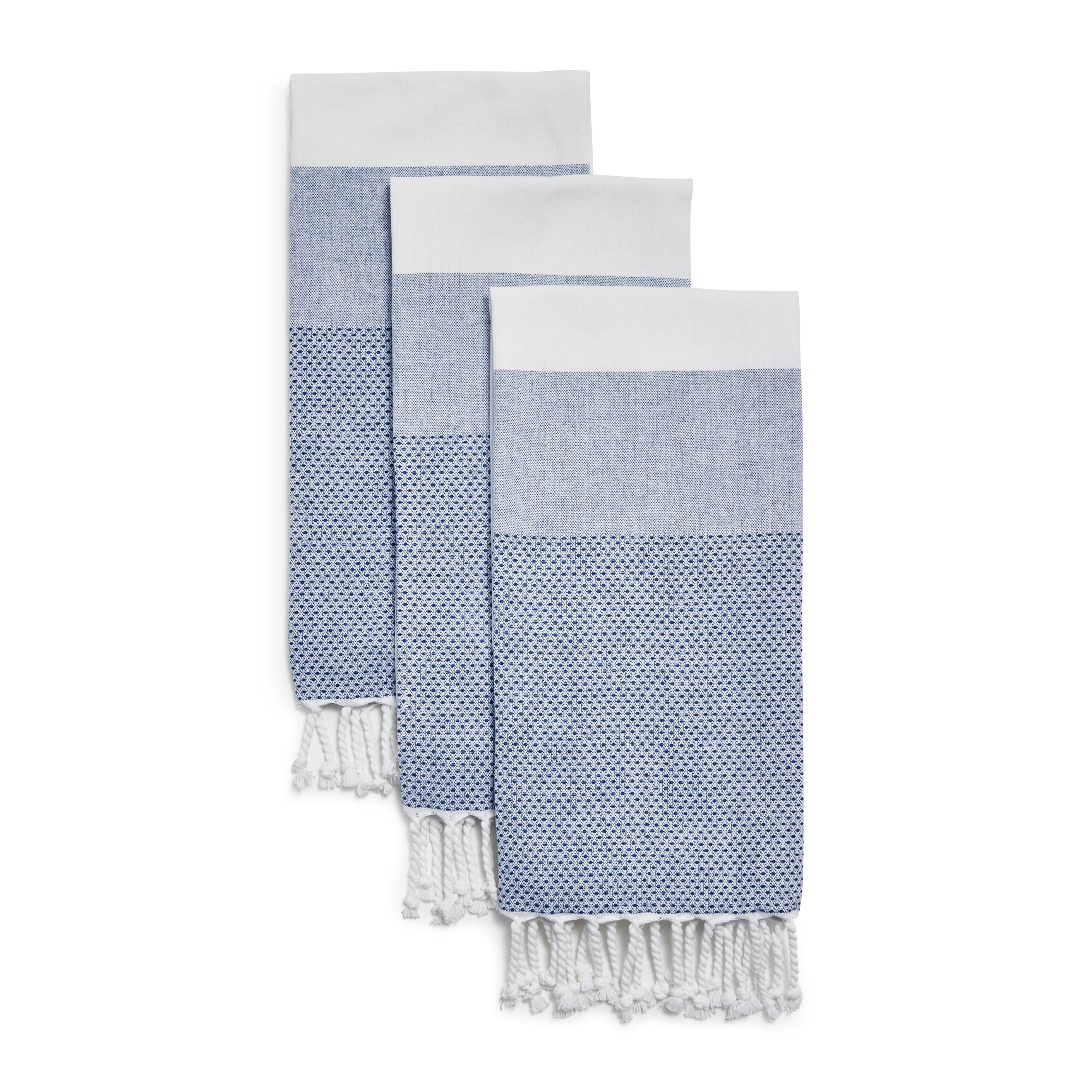 Ocean Tassel Kitchen Towels, Set of 3