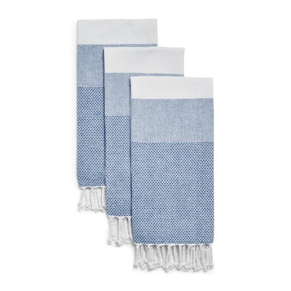 Ocean Tassel Kitchen Towels, Set of 3