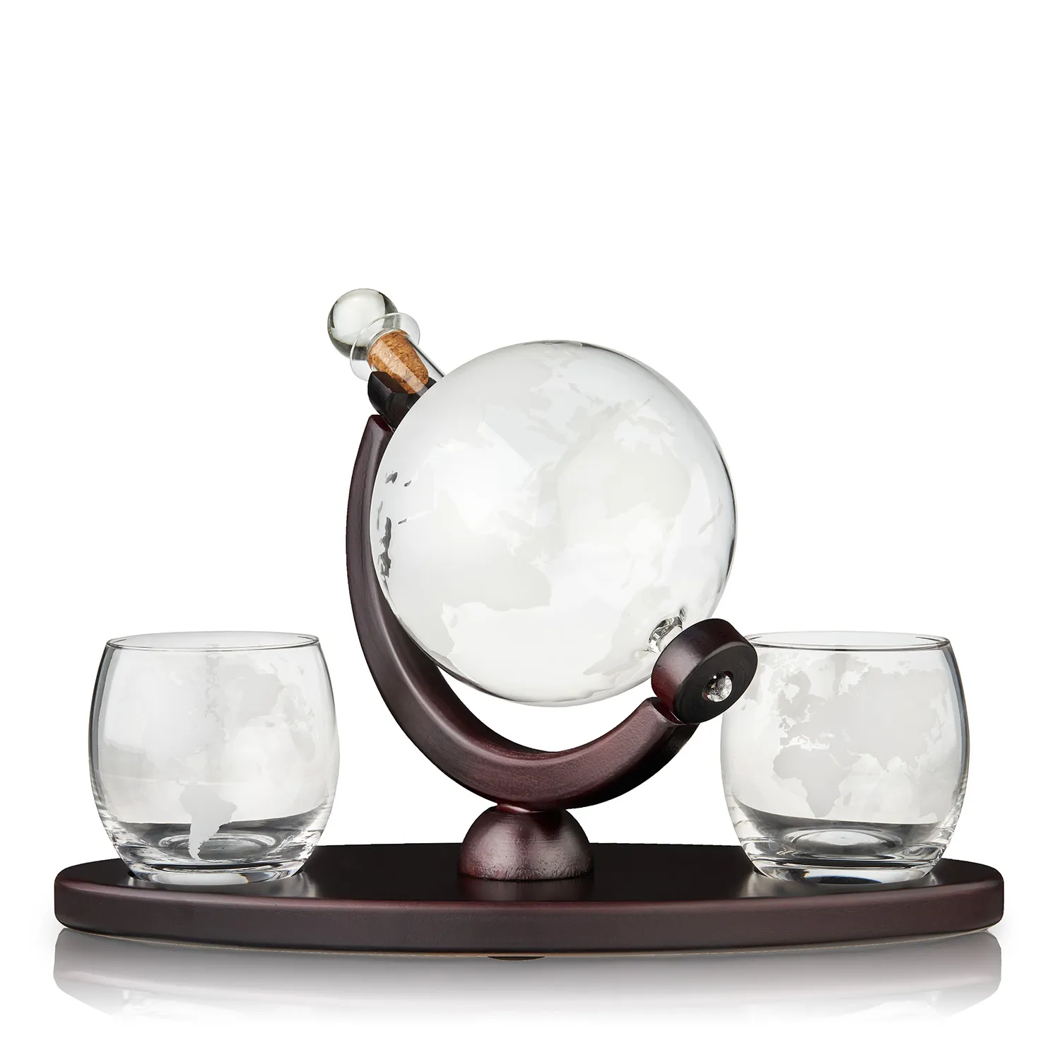 Viski Globe Decanters, Set of 3