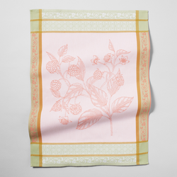 Sur La Table Jacquard Raspberry Floral Towel