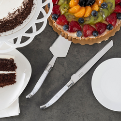 French Home Connoisseur Laguiole 2-Piece Cake & Pie Server Set with Pearlized Handles