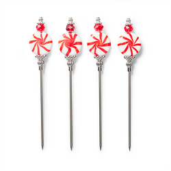 Sur La Table Peppermint Cocktail Picks, Set of 4