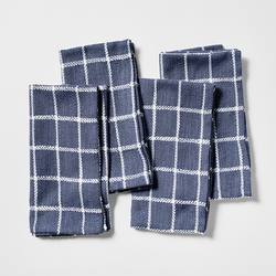 Sur La Table Recycled Check Napkins, Set of 4