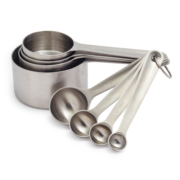 Sur La Table Stainless Steel Measuring Cups & Spoons, Set of 8
