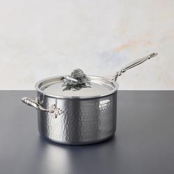 Ruffoni Opus Prima Hammered Stainless Steel Saucepan