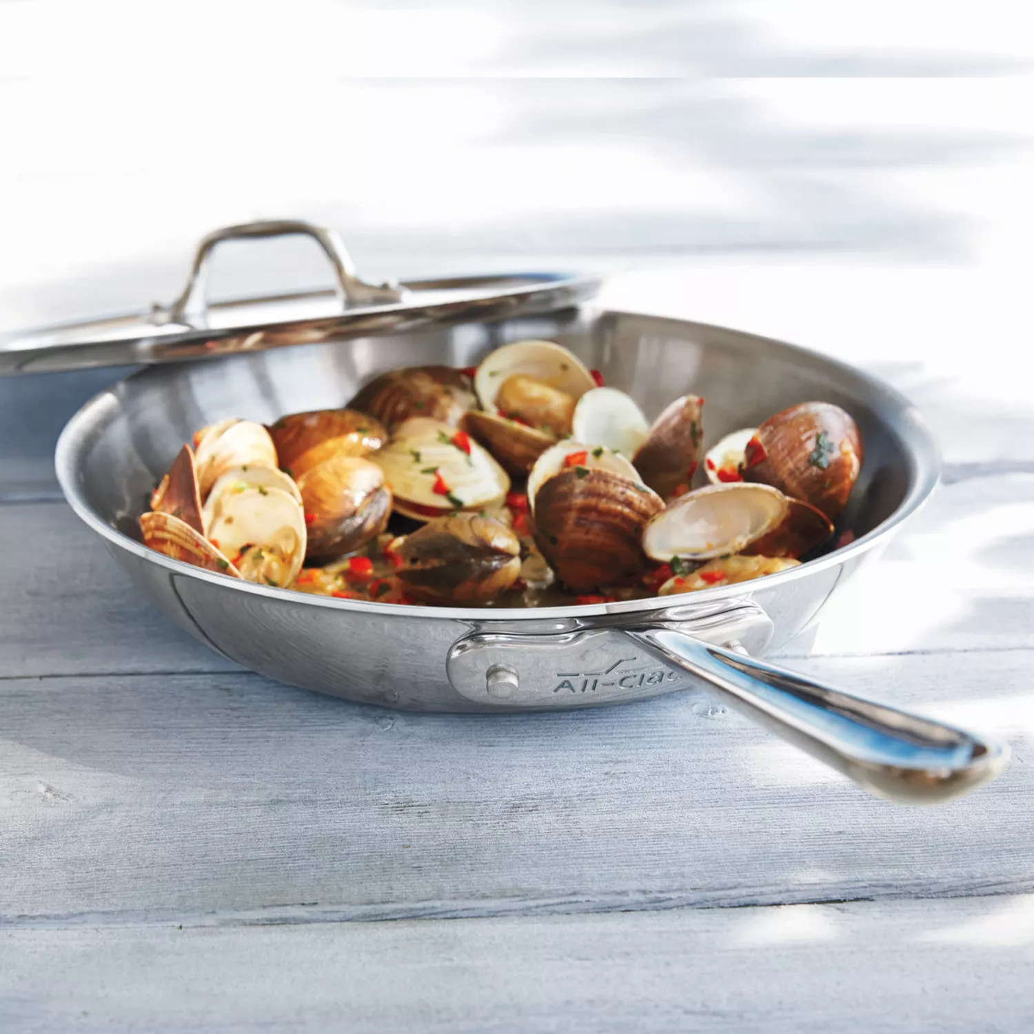 All-Clad D3 Stainless Steel Skillet with Lid