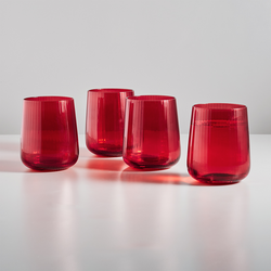 Sur La Table Red Stemless Wine Glass