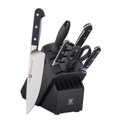 Zwilling Pro 7-Piece Black Block Knife Set A beautiful Pro block set that looks sleek and modern for any new kitchen! 