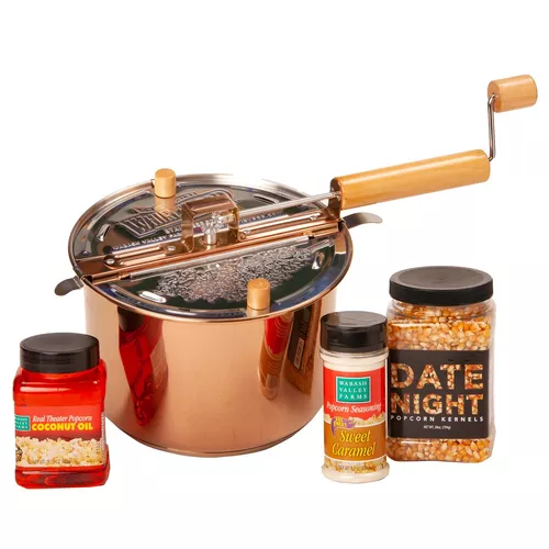 Whirly Pop Copper Plated Stainless Steel Whirley Pop Date Night Set