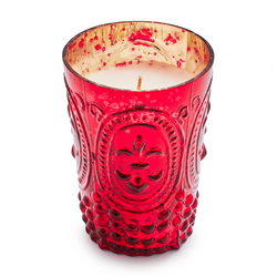 Red Mercury Glass Candles