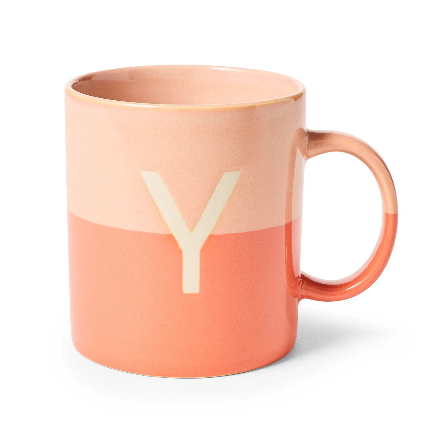 Sur La Table Color Block Monogram Mug, 16.2oz