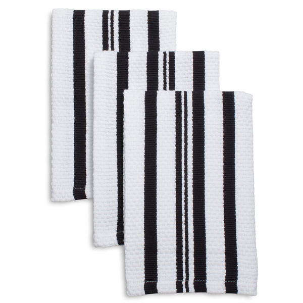 Striped Dishcloths, 12&#34; x 12&#34;, Set of 3