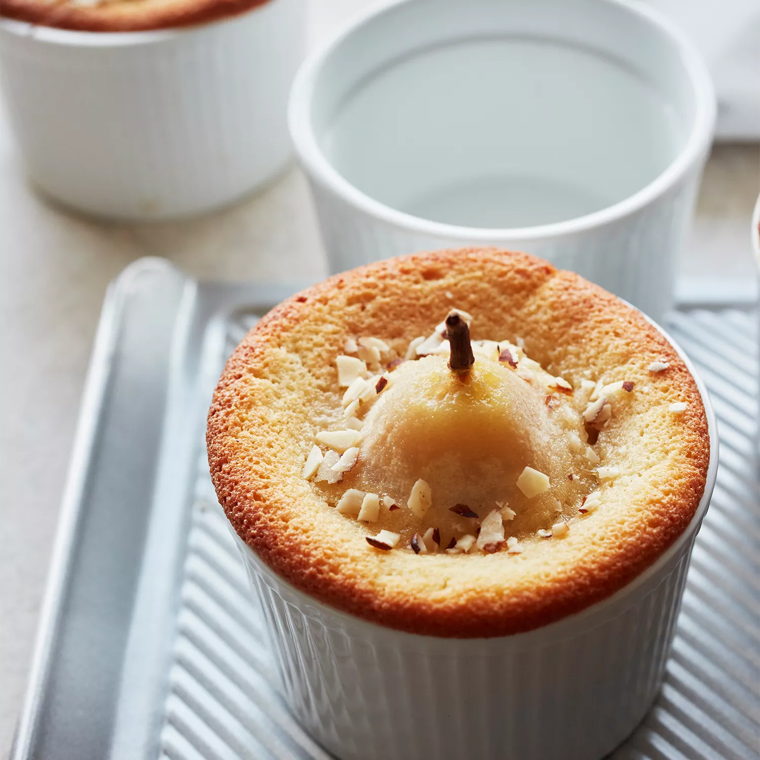 Sur La Table Porcelain Round Souffl&#233; Dish with Ribbed Sides