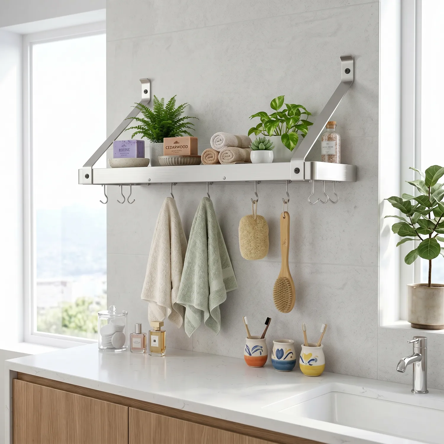 Enclume Gourmet Stainless Steel Deep Bookshelf Wall Racks