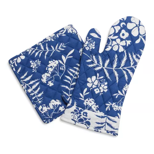 Elderflower Pot Holder and Oven Mitt by April Cornell, Set of 2 Elderflower Pot Holder and Oven Mitt by April Cornell, Set of 2