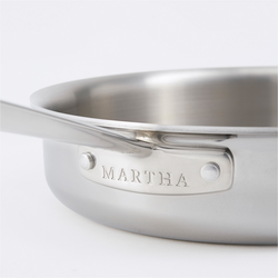 Martha by Martha Stewart Tri-ply Stainless Steel Sauté Pan with Lid, 3.5 Qt.