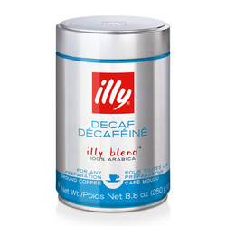 Illy Ground Drip Decaf Decaf grounds works great in my espresso machine when I want a shot of coffee in the afternoon without the caffeine