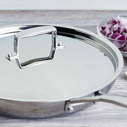 Sur La Table La Marque 84 Stainless Steel Skillet with Lid, 12&#34;