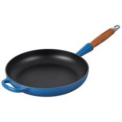 Le Creuset Enameled Cast Iron Alpine Wood Handled Skillet, 10.25