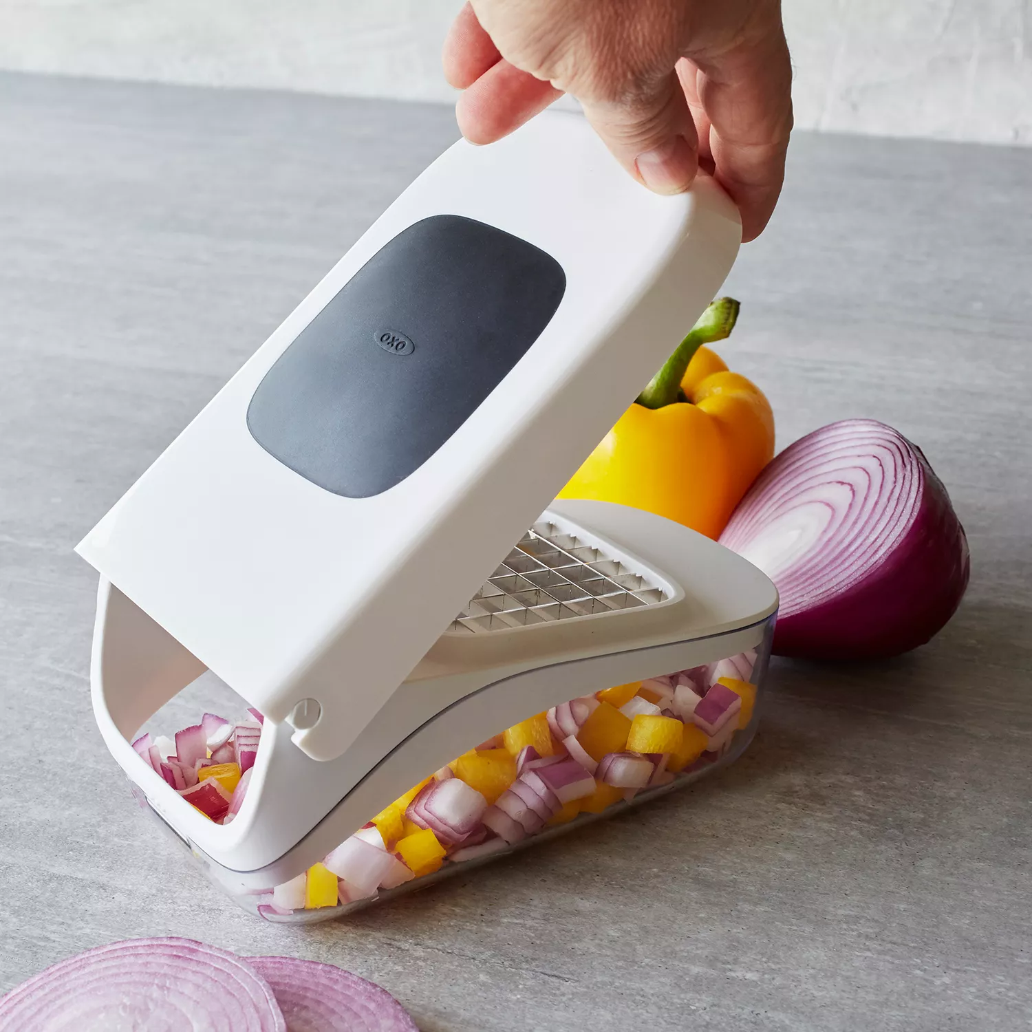 OXO Good Grips Vegetable Chopper with Easy-Pour Opening