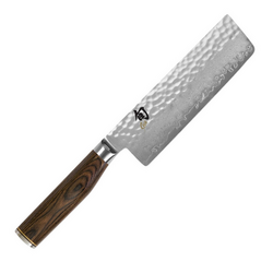 Shun Premier Nakiri, 5.5" The long straight blade is excellent for chopping up vegetables