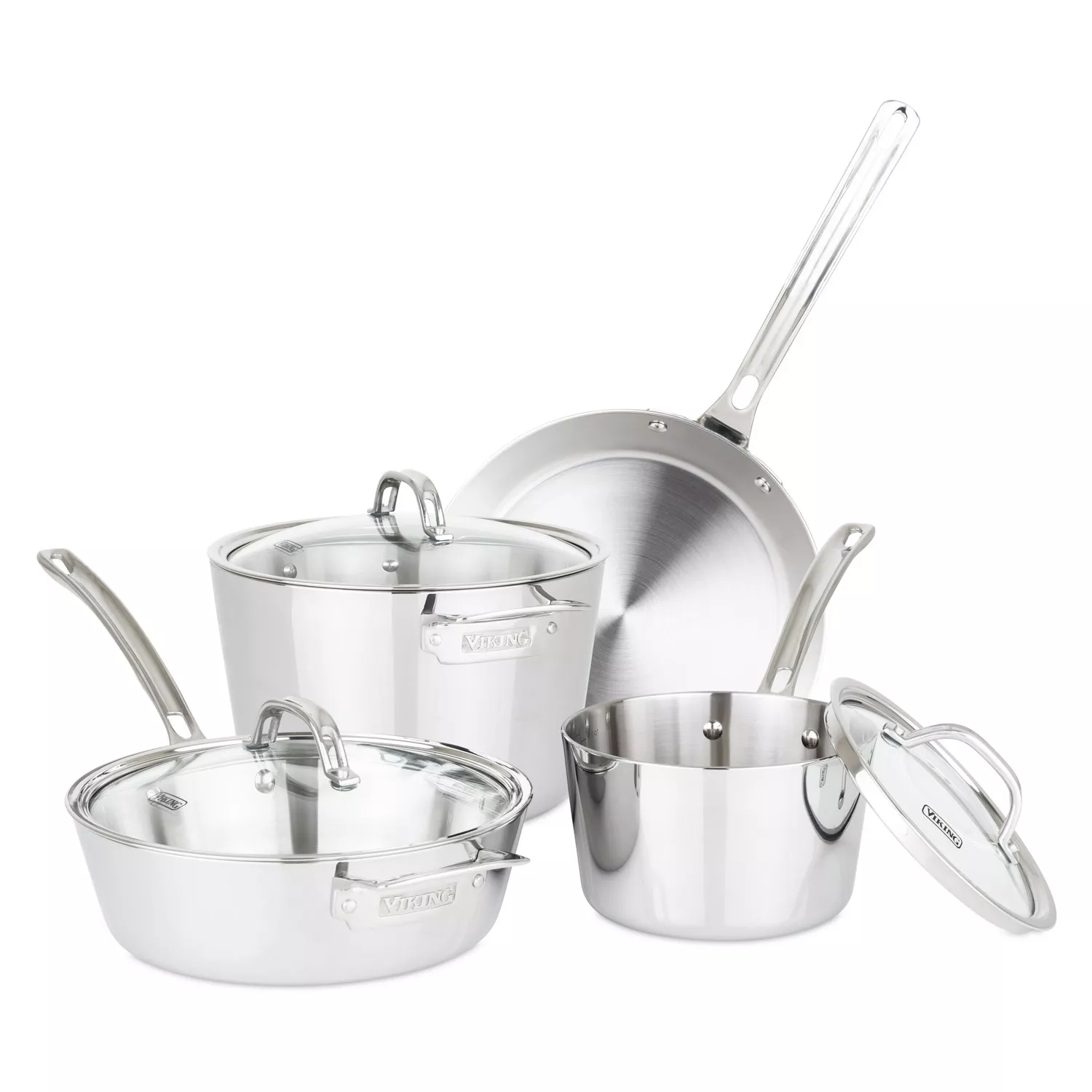 Viking Contemporary 7-Piece Stainless Steel Cookware set