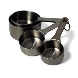 Sur La Table Black Measuring Cups, Set of 4