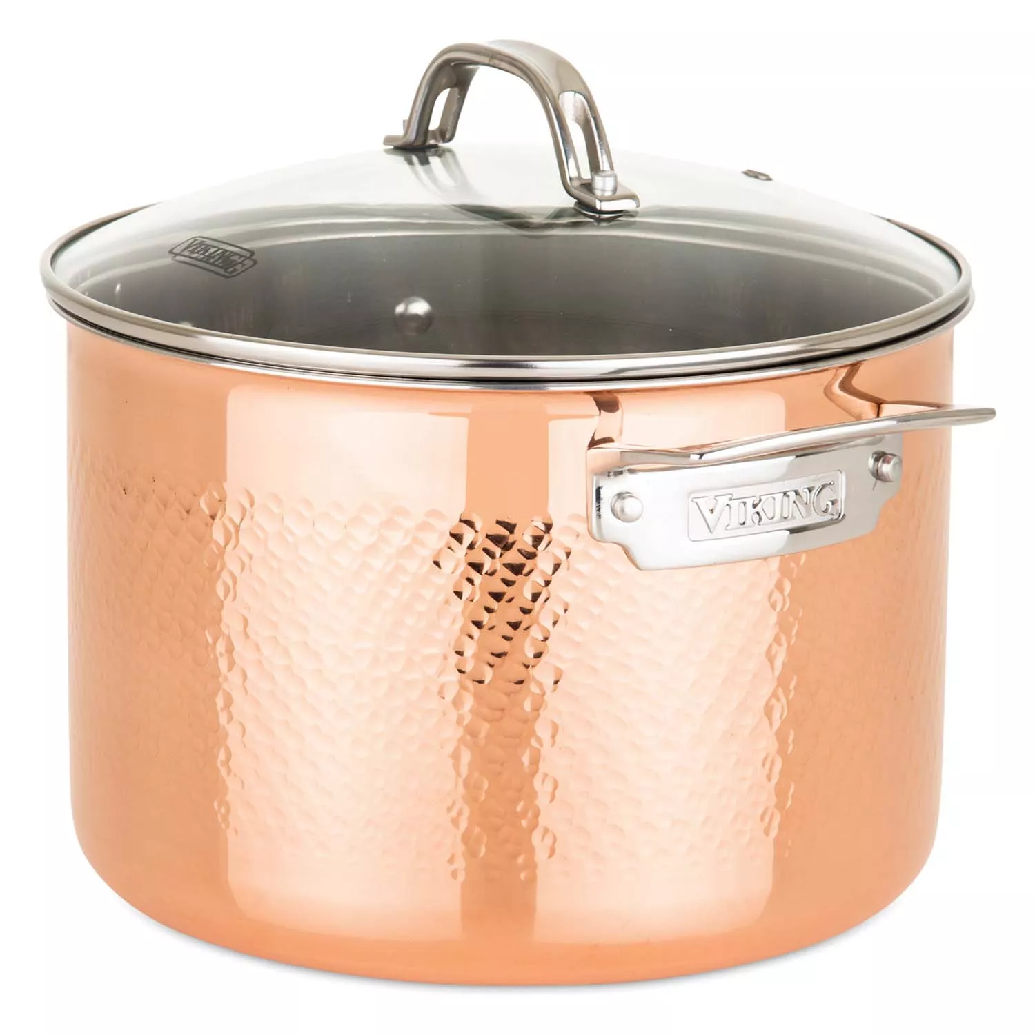 Viking Copper Clad 3-Ply Hammered 10-Piece Cookware Set