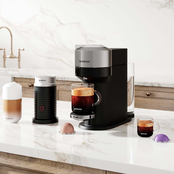 Nespresso Vertuo Next Deluxe Coffee and Espresso Maker by Breville, Pure  Chrome with Aeroccino Milk Frother | Sur La Table