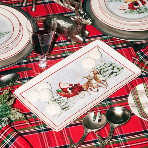 Sur la table Vintage Christmas Rectangular Platter