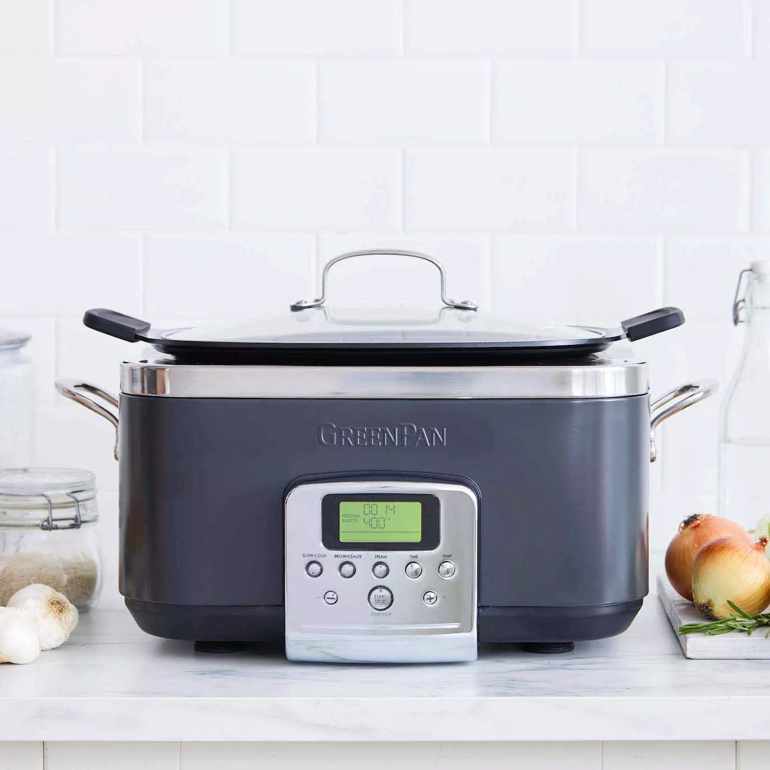 GreenPan Elite Ceramic Nonstick Slow Cooker, 6 Qt.